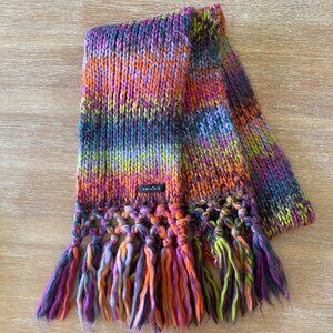Fraas Knit Scarf Multicolor with Fringe